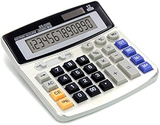 OFFIDIX Office Desktop Calculator Solar and Battery Dual Power Electronic Calculator Portable 12 Digit Large LCD Display Calculator 1PC