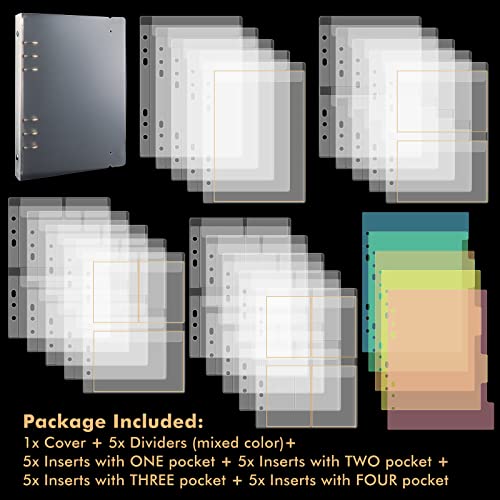 Image of 2 Set A5 & A6 Clear Stamps Storage Embossing Folder Keeper Cards Folder Bag for DIY Scrapbooking Arts & Crafts Collecting