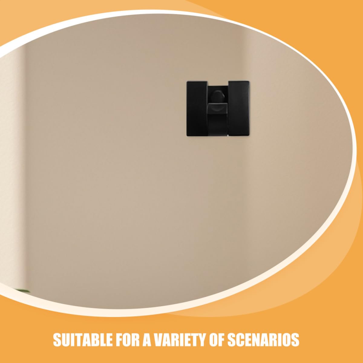 BETOOKY Ganchos de Pared Plegables de Aluminio Espacial Negro, 4 Unidades, Multiusos para Baño y Dormitorio, Colgadores Adhesivos Resistentes para Toallas, Ropa y Llaves