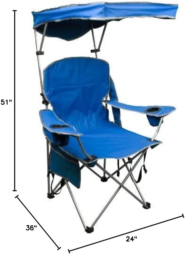 Quik Shade Adjustable Canopy Folding Camp Chair