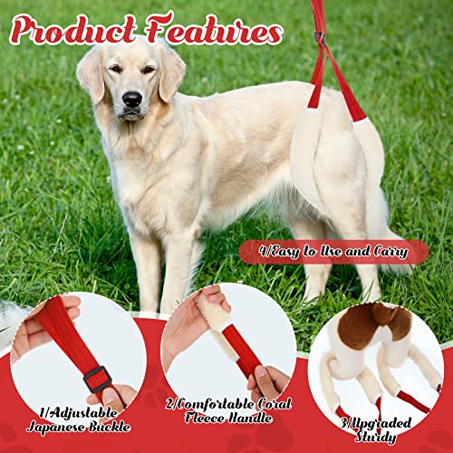 2 Pcs Dog Support Harness For Back Legs Dog Rear Lifting Sling Aid With Handle And Shoulder Strap Hind Leg Support For Pet Mobility Helps Dogs With Poor Stability, Arthritis, Joint Injuries (Red) #TOP5