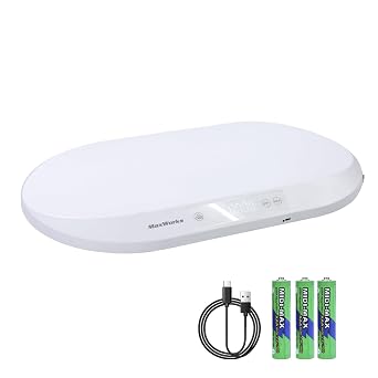 MaxWorks Multi Function Digital Scale 88 lb Capacity Pet Scale for Dogs and Cats Accurate Infant and Toddler Growth Scale Shipping Scale with Backlit Display and Tare Function 51075