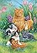 Produktbild Toland Home Garden Meadow Cats 12.5 x 18 Inch Decorative Spring Summer Flower Kitty Cat Garden Flag