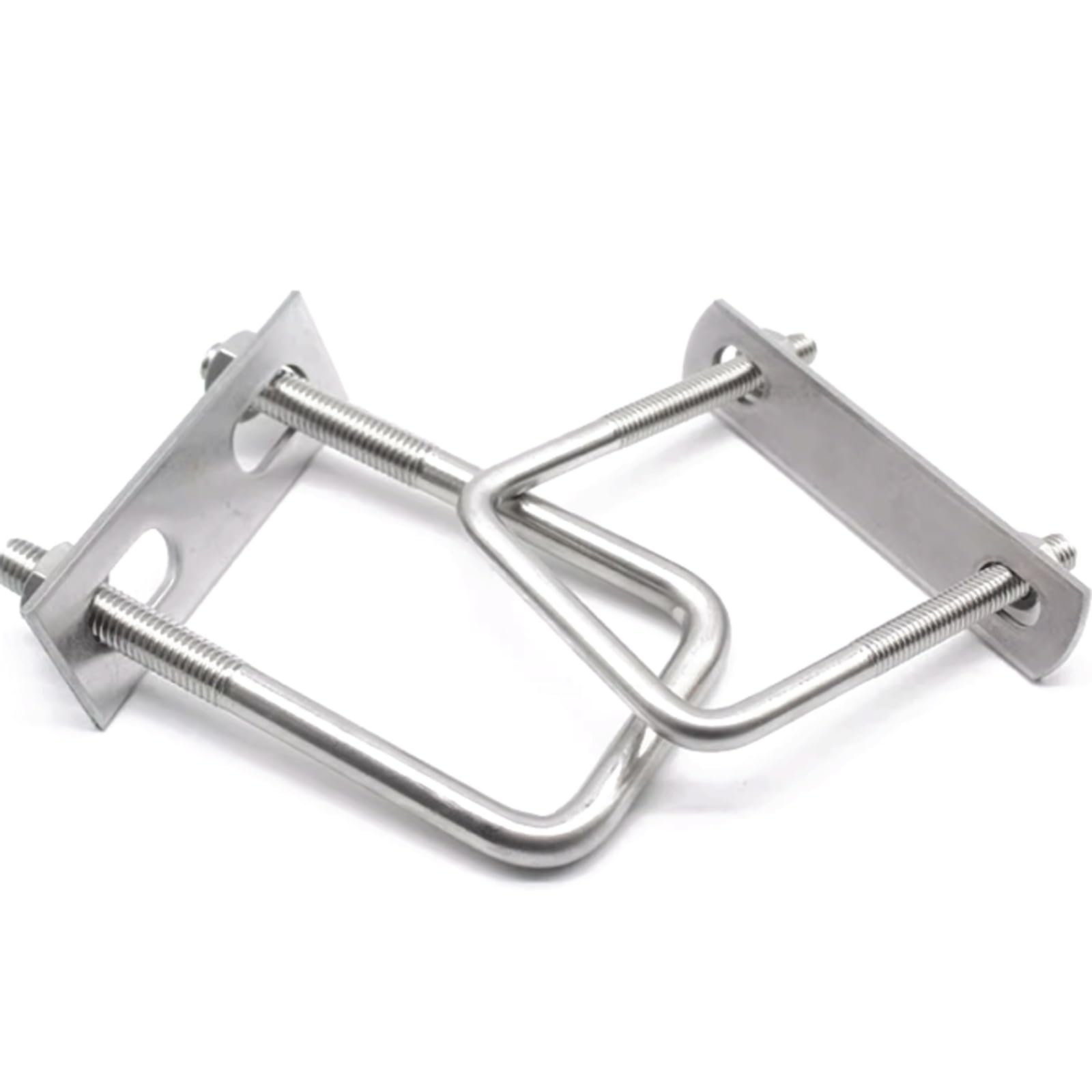 Boulons en U en acier inoxydable, Collier de serrage en U acier inoxydable 304 M10, lot 4, argent, plusieurs tailles(M10*50 * 120)