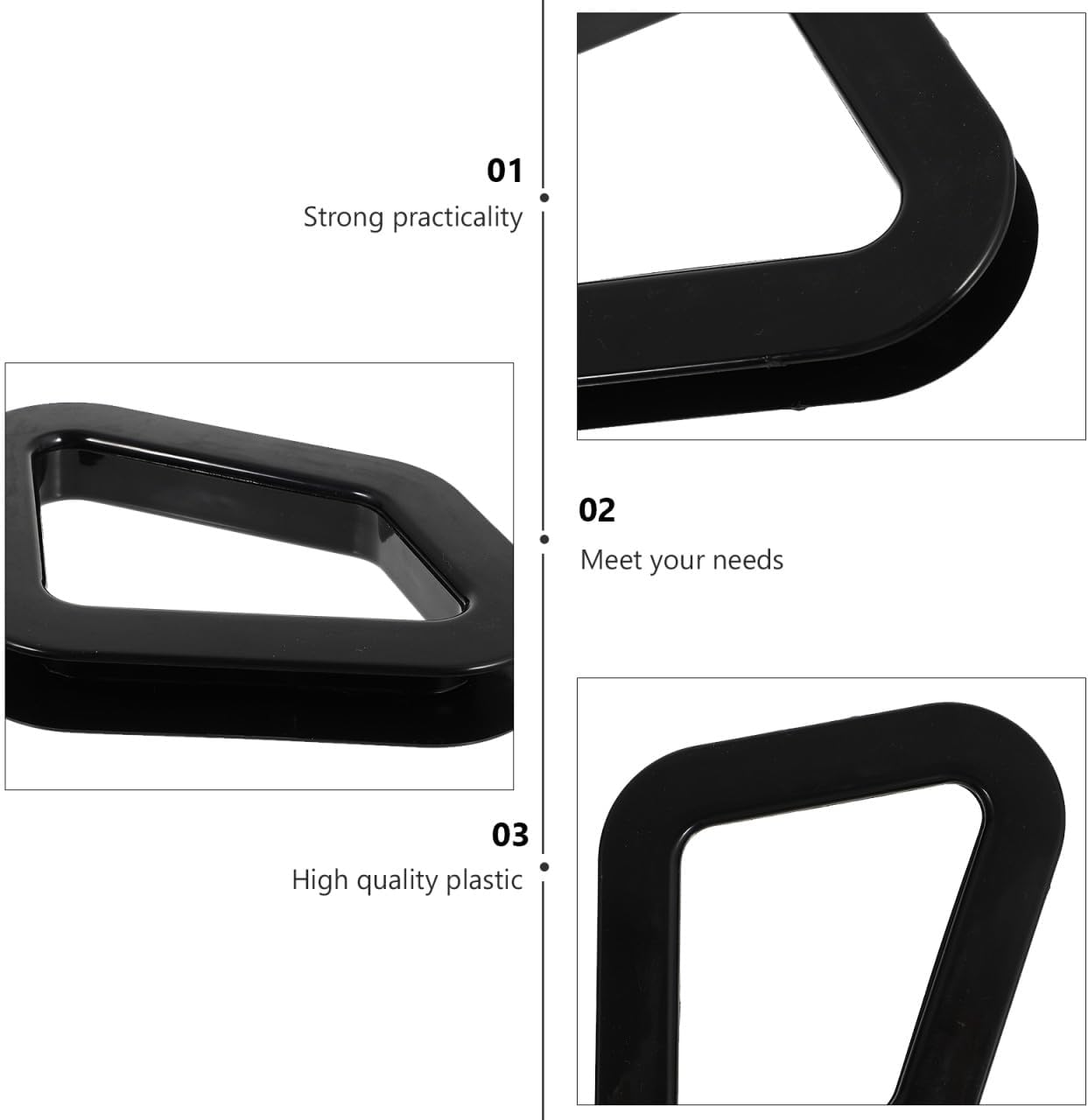 VALICLUD 2 Sets Black Plastic E Sports Game Chair Mountings Decorative Fittings Wear Resistant Chair Parts Easy Self Installation