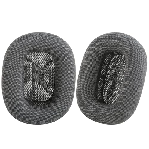 Adhiper イヤーパッド イヤークッション for Airpods Max ヘッドセット 用 交換 耳当て パッド 丈夫なメッシュファブリック ヘッドパッド 柔らかいフォーム イヤーカップ (ダークグレー)
