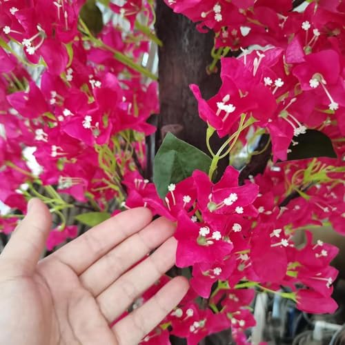 Image of Large Artificial Tree Pink Artificial Bougainvillea Tree for Indoor Outdoor Landscape and Venue Decoration(2.5x2m)