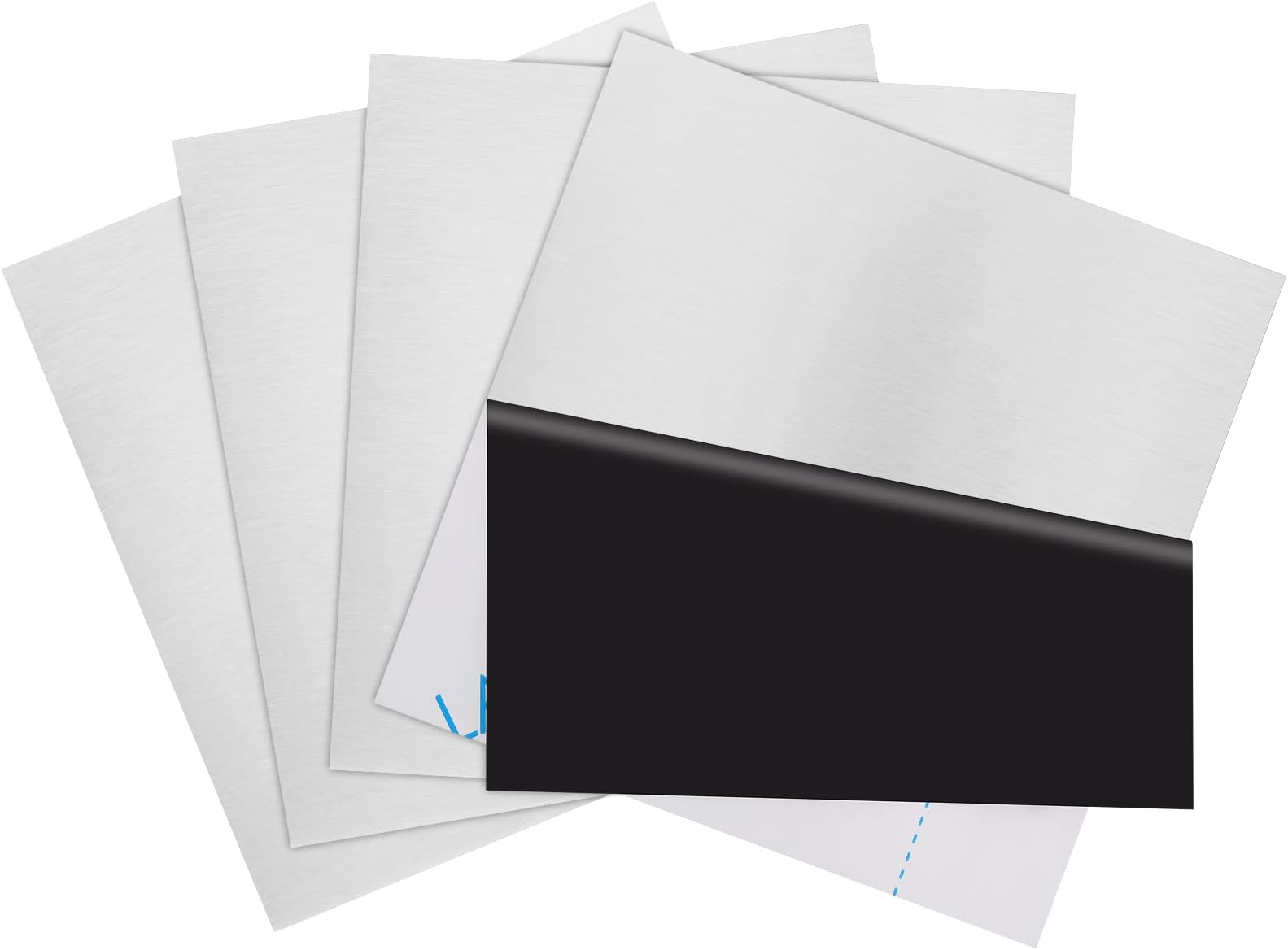 4Pcs 304 Stainless Steel Sheets Metal 6" x 6" x 1/64" (0.02") Inch 304 Stainless Steel Plates 0.50MM Stainless Steel Shim Stock Plates Metal Sheets for Crafting, DIY, Stovetop, Snow Frosted Surface