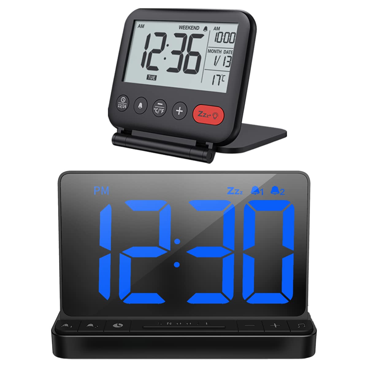 Buy noklead nk5247 battery powered small trave clock vs nk5256 large