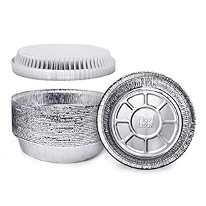 (360 Pack) Premium 7-Inch Round Foil Pans with Plastic Dome Lids l Heavy Duty l Disposable Aluminum Tin for Roasting, Baking, or Cooking
