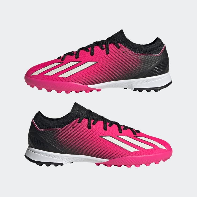 adidas X SPEEDPORTAL.3 Turf Soccer Shoe, Team Shock Pink/Zero Metallic/Black, 5.5 US Unisex Big Kid | Image 5