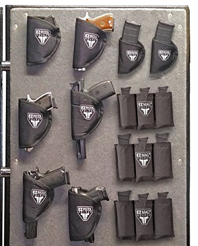 EZ Pistol Holder – 5 Pack, Velcro Mount For Carpeted Safes & Solid Surfaces, Handgun Storage Solution - View #8