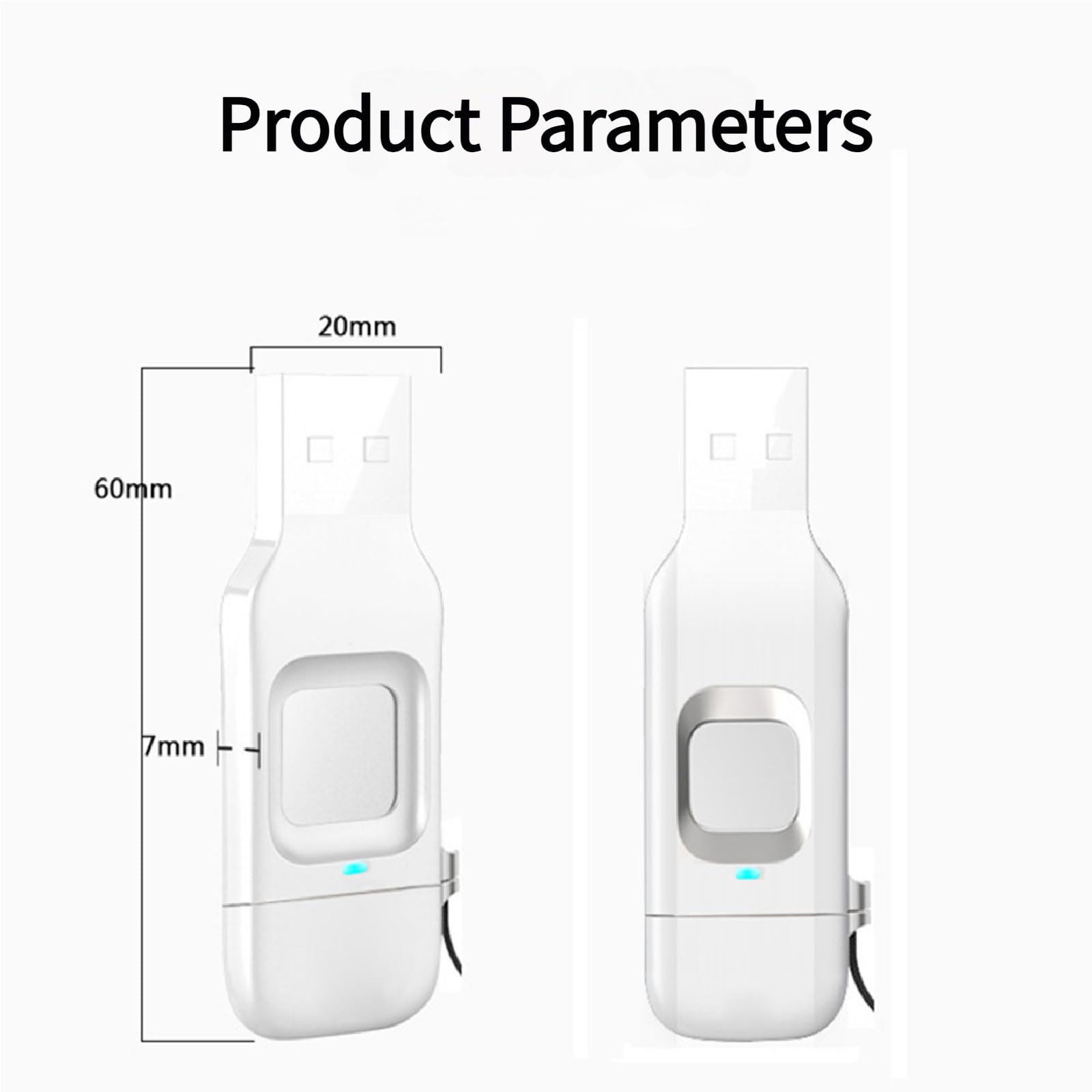 Chiavetta USB Girevole, 64 GB, interfaccia Type-C, sensore di Impronte digitali ad Alta sensibilità, Protezione con Password per l'archiviazione dei Dati