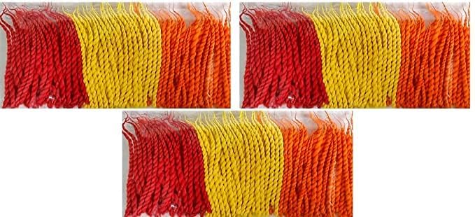 ORAMSA |Hand-Made Colored Long Twisted Pure Cotton Wicks -| Arti Navratri Special Lambi Diya Jyot Batti | Jot Wick | Deepam Vattulu Pooja Articles | Puja Aarti Rui Batti 6 inch Pack of 300-picture-29