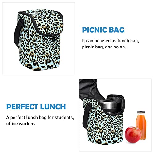Lonchera azul leopardo para niños que necesitan comer sano 3