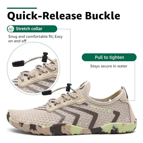 Image of SAGUARO Water Shoes for Women - Barefoot Quick-Dry Aqua Sock, Lightweight, Breathable for Swimming, Beach and Outdoor Activities Size 5.5-10.5