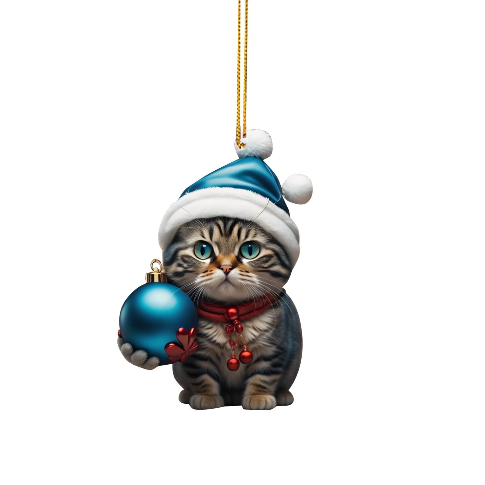 Gatos de Navidad, adornos personalizados, manualidades, divertidos, lindos, retro, únicos colgantes
