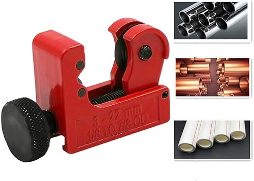 Cortador de tubos, 0.118-0.866 in (1/8 a 7/8 pulgadas) ajustable, cortador de tubos rígidos de alta resistencia para tubos de acero inoxidable,