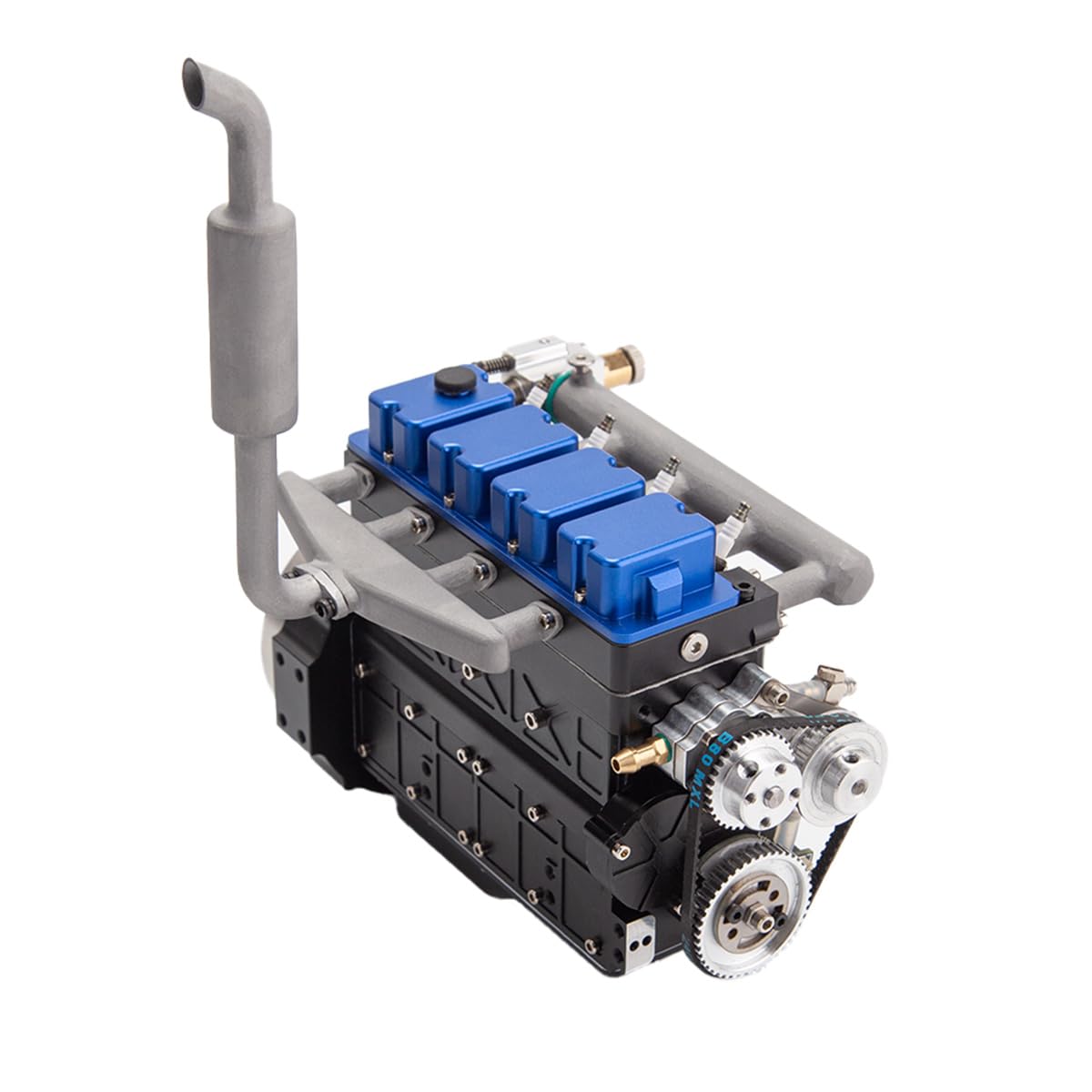 TechnixLabz L4-205-OHV Benzinmotor Modell, 20,5cc 4-Zylinder-Reihenmotor 4-Takt Wassergekühlt Verbrennungsmotor für RC-Cars (Vormontierte Version)