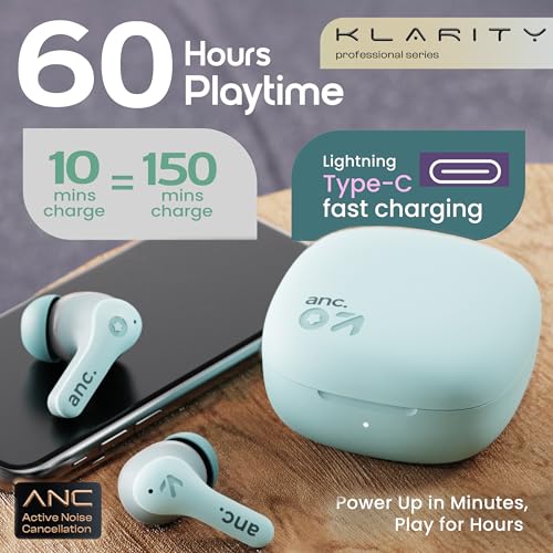 GOBOULT Klarity 4 ANC Earbuds Blue Powder Blue - Image 4