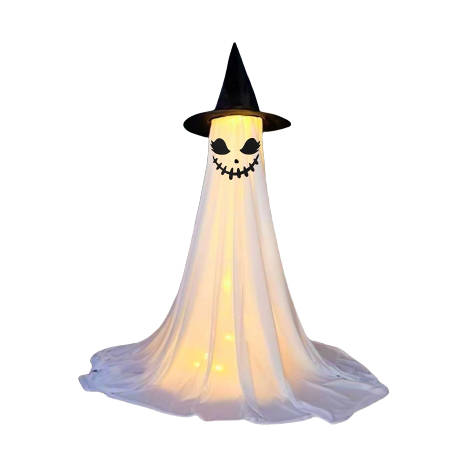 Hsioluted Ghostly Figure Ornament 120cm High Halloween Yard Decoration for Porch Front Yard Garden Indoor and Outdoor Halloween Ghostly Decoration