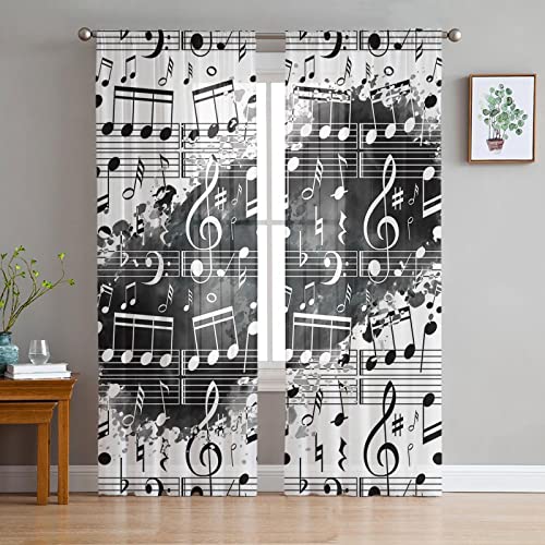 LUOWAN Translúcidas Visillos 2 Paneles 35% Cortinas Opacas Tamaño...