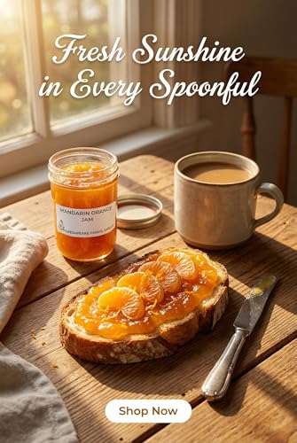 Mandarin Orange Jam, Organic, Vegan, Gluten-Free, 8 oz image 4