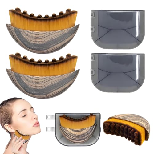VRYNDH 2PCS lymphatic contour face brush, masaje desinflamante y modelador para rostro y cuello, reafirma y tonifica la piel, Diseño ergonómico