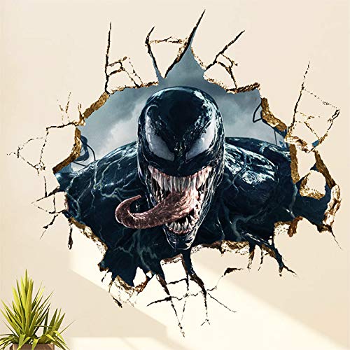 Letitia Matthew 3D Venom Wall Stickers Decal For Kids Room Pvc Cartoon Bedroom Wall Decor 45×45 Cm, Removable #TOP4