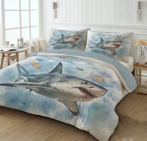 Parure de lit requin 200x200cm pour renouveler facilement votre déco - 3