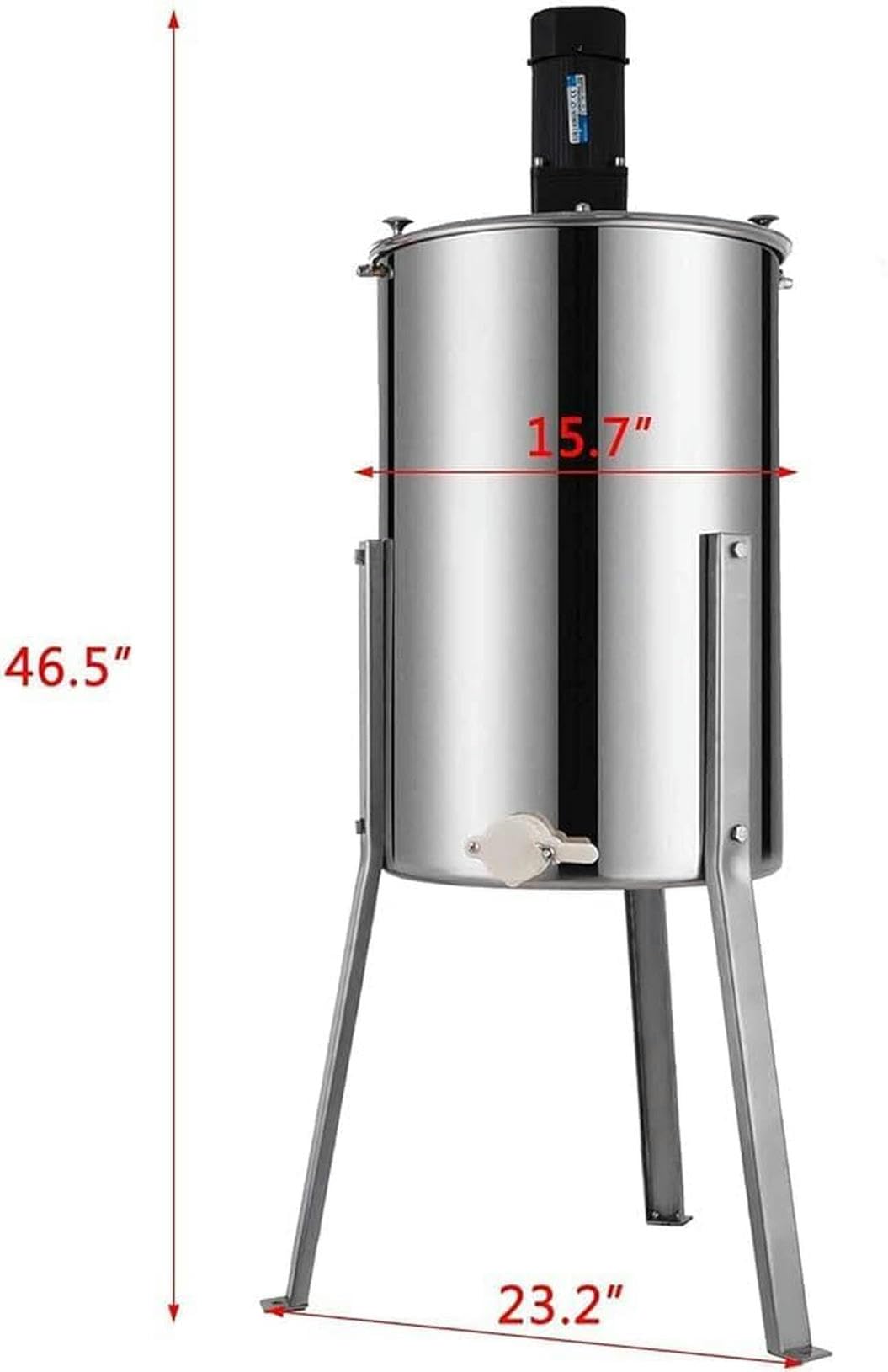 Extracteur de miel électrique, en acier inoxydable de qualité alimentaire, séparateur à 3 cadres amélioré, centrifugeuse efficace pour une utilisation en apéritif, durable et fiable