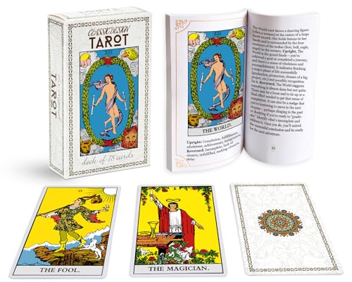 Dionysus Classic Tarot Cards Deck with Guide Book, Timeless Symbols from Beginners to Experts