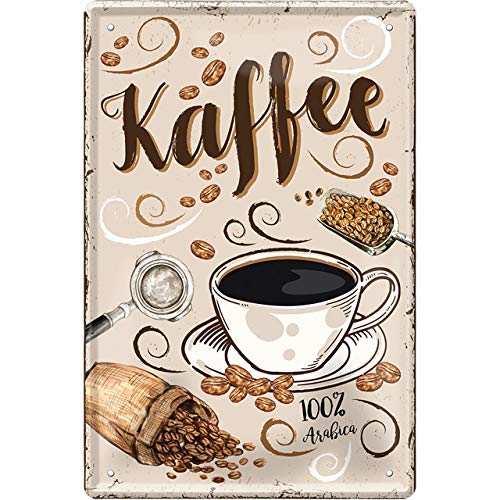 Targa In Metallo Vintage 'All I Need Today Is Coffee' - 30,5x20,3 Cm - Decorazione Per Caffè E Casa - 3