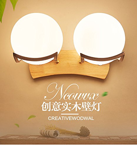 Moderne Lumière Rétro Lampe Murale Pour Salon Applique Murale Minimaliste Moderne En Bois Massif Balcon Allée Couloir Hôtel Chambre Lampe De Chevet Led Lampe Journal Lampe,806229 Watts Led Ampoule X2