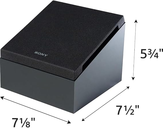 Sony SS-CSEM2 Dolby Atmos Enabled Upfiring Height Speakers, Pair (2025) Bundle with Center Channel Speaker, Bookshelf Speakers (Pair), 100ft Speaker Wire Cable, 5-Pair Banana Plugs and HDMI Cable