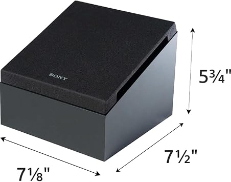 Sony SS-CSEM2 Dolby Atmos Enabled Upfiring Height Speakers, Pair (2025) Bundle with Center Channel Speaker, Bookshelf Speakers (Pair), 100ft Speaker Wire Cable, 5-Pair Banana Plugs and HDMI Cable