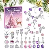 Ihdjasg Calendario de cuenta regresiva, cuenta regresiva hasta Navidad | Juego de manualidades de joyas 24 días regalo para niños, adolescentes y adultos, manualidades creativas navideñas