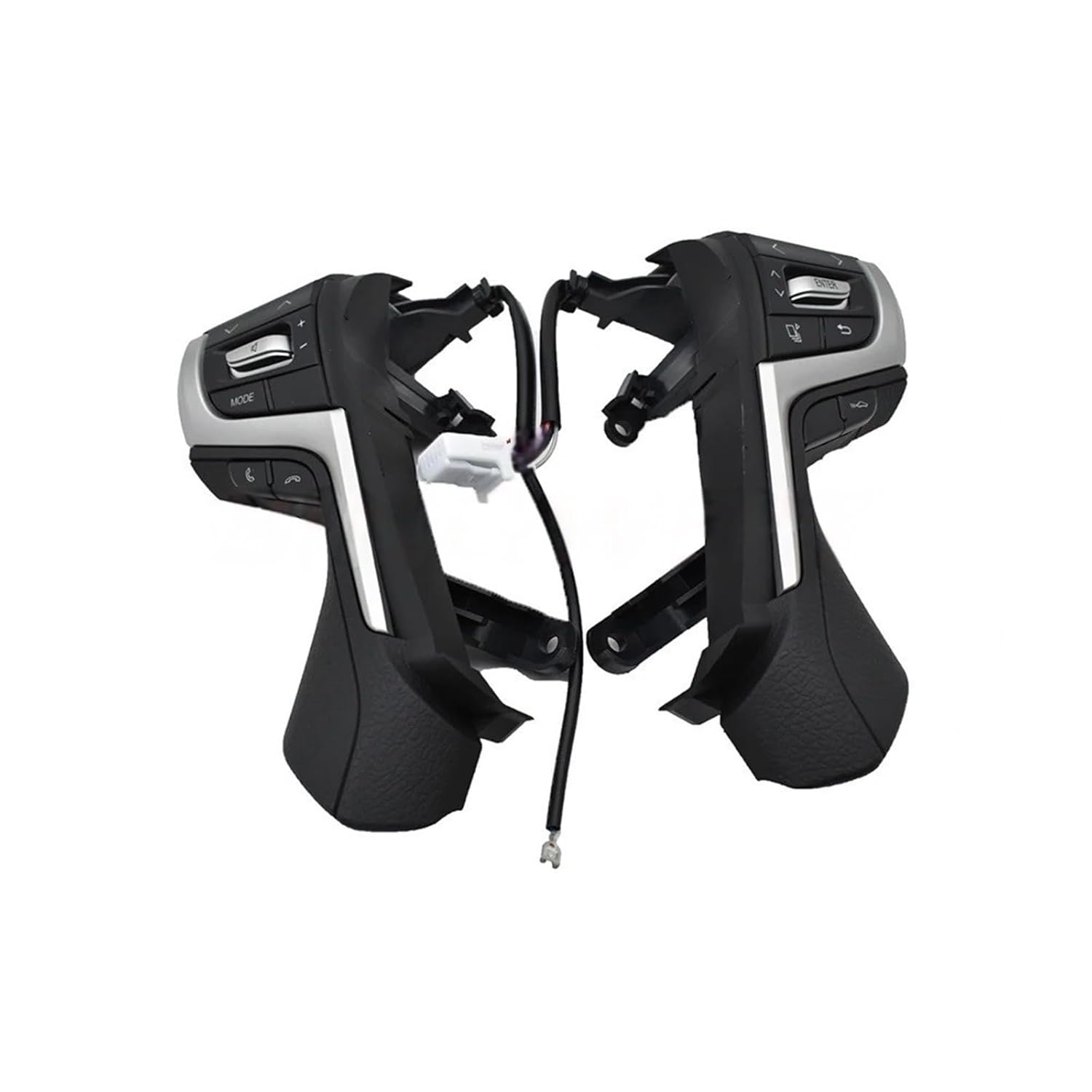 Compatible with Toyota Land Cruiser Prado Multi-Function Steering Wheel Button Bluetooth Music Control LH+RH 84250-0N160(Black)