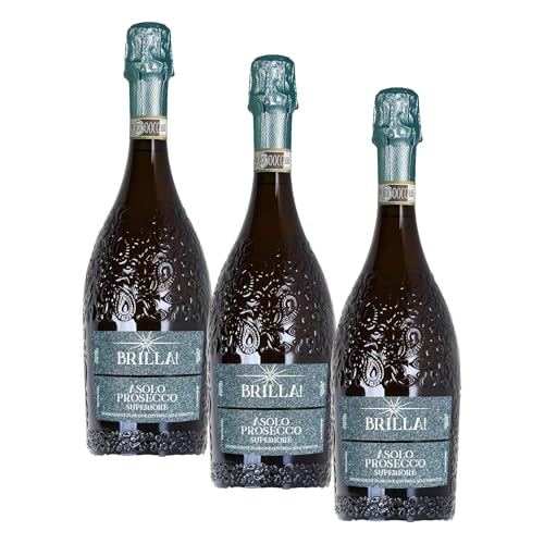 BRILLA ASOLO PROSECCO DOCG SUPERIORE - Spumante Premium - Sentori di Mela, Pera, Fiori d’Acacia - 11% vol - 750 ml