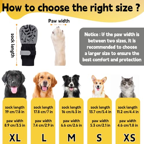Antirutschsocken Hund Katzen der Hundebeschützer Dog Shoes Booties Hunde Hitzeschutz Hundestiefel Socken Antirutsch Hundesocken für Kleine Leckschutz Pfote Schuhe Urlaub Zubehör Hundebekleidung(XS)