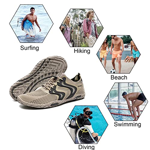 Image of YALOX Water Shoes Men's Women's Swim Shoes Outdoor Beach Barefoot Quick-Dry Aqua Pool Socks Swimming Yoga Surfing Exercise