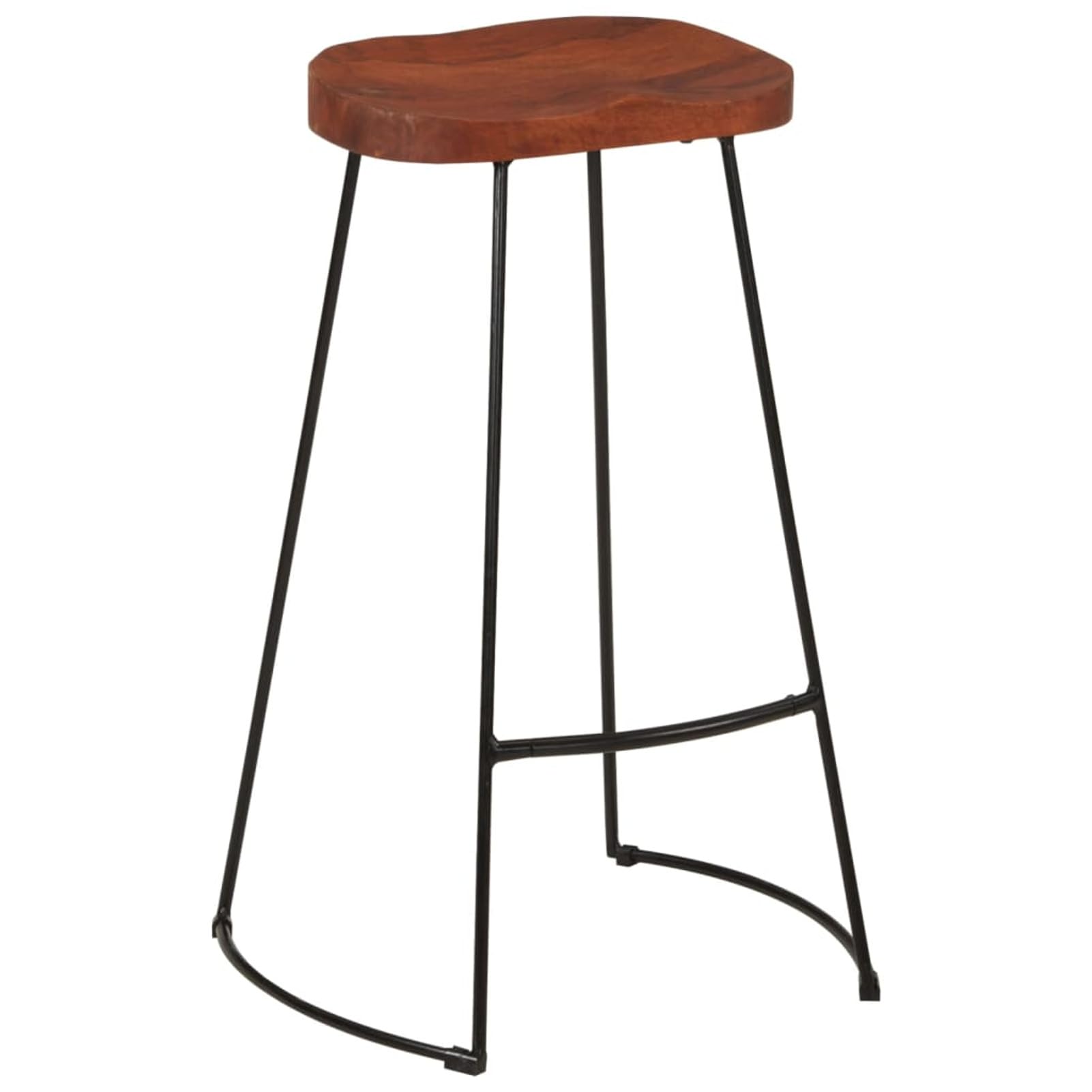 Homgoday Taburetes de bar Gavin 2 unidades 50 x 40 x 78 cm madera maciza de mango, silla de oficina, silla de oficina, silla de escritorio para salón dormitorio