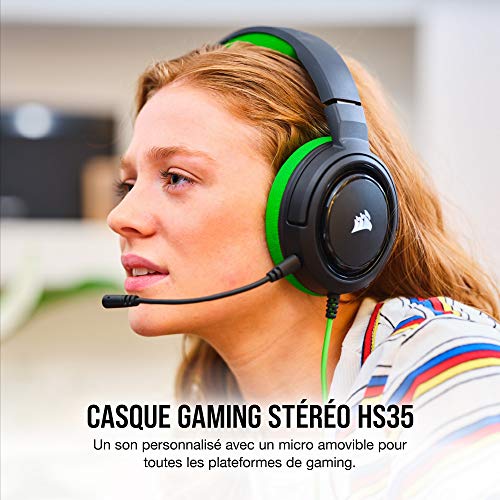 Corsair HS35 Casque de Gaming STÉRÉO, Vert