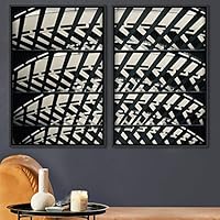 2 Piece Framed Canvas Wall Art Solid Structures Canvas Prints Home Artwork Decoration for Living Room,Bedroom - 16