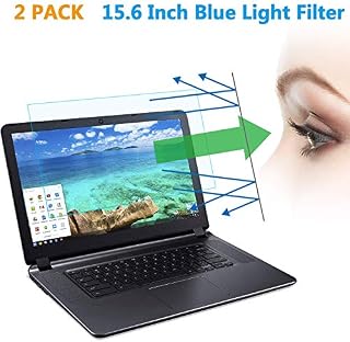 (2 Pack) 15.6 Inch Laptop Anti Blue Light Screen Protector, Eye Protection Blue