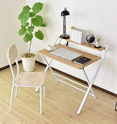 InnoFur Mahogany Meleti Folding Study Desk|Foldable Office Table|Adjustable Laptop Cum Computer Table Big (Regular,Beige), - Image 6