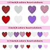 Hifunwu Valentines Day Crafts with 100 Heart Doilies, 20 Foam Hearts, 2 Bag Foam Heart Stickers and 1 Sheet Rhinestone Sticker Valentine Crafts Gift for Valentines Day Decorations and Party Supplies #3