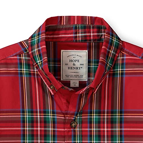 Hope & Henry Men's Long Sleeve Cotton Poplin Button Down Shirt #TOP4