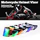 Helmvisier für FF328/FF353/FF800,Motorradhelm Visier,Motorrad Windschutz Helm Objektiv Visier Vollgesichts,Motorradhelm Zubehör Ersatz (Schwarz)