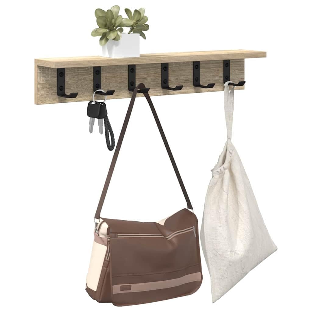 Vidaxl Wall-Mounted Coat Rack Sonoma Oak 60 X 10.5 X 10.5 Cm 8721288599964